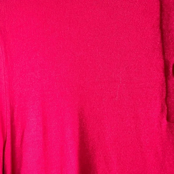 Eileen Fisher  Red Dress Viscose Spandex Scoop Neck Long Sleeve slip on size L - Picture 6 of 12